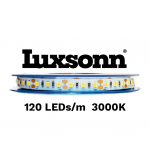 25 W/m LED juosta LUXSONN, SAMSUNG, DC24, 3000K (5 metrai)
