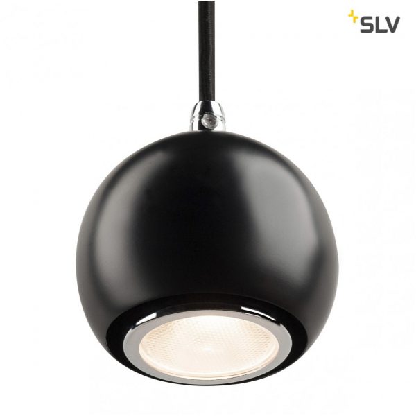 SLV, EYE BALL pakabinamas šviestuvas, juodas/chromo spalvos, GU10.