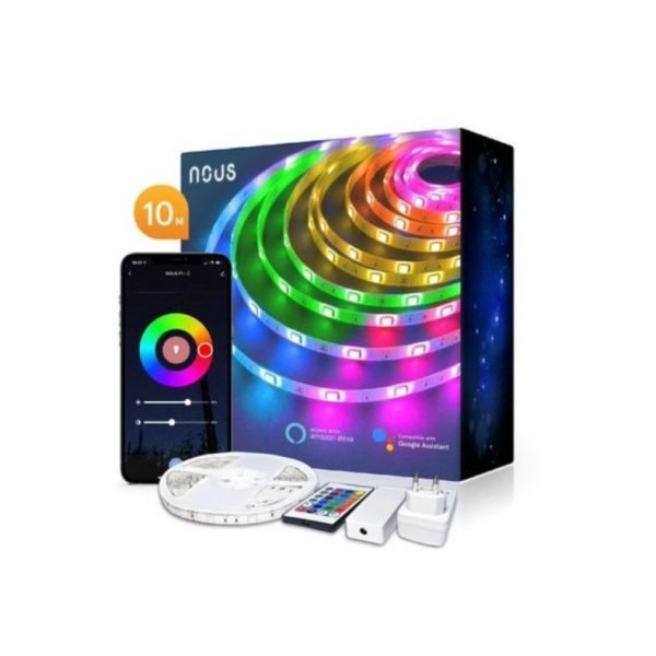 LED juostos komplektas su Wi-Fi valdikliu ir maitinimo šaltiniu, 10 m