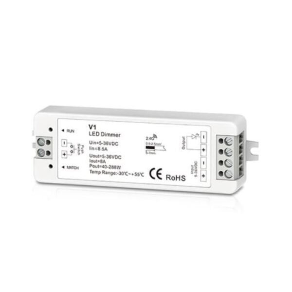 Vienspalvių LED juostų valdiklis LUXSONN LED34758