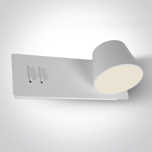 Sieninis LED šviestuvas 65147A/W/W 10W RIGHT baltas