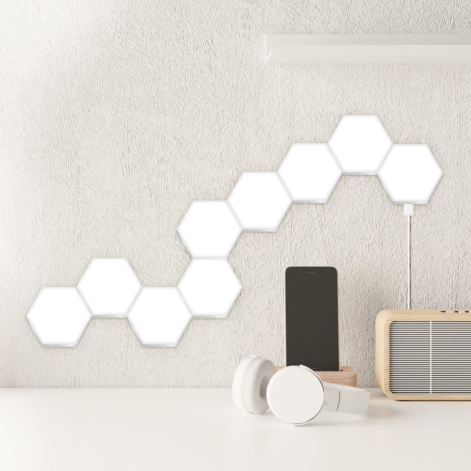 LED dekoratyvinis šviestuvas MAYA RGBW 9 kubeliai su RF nuotolinio valdymo pulteliu