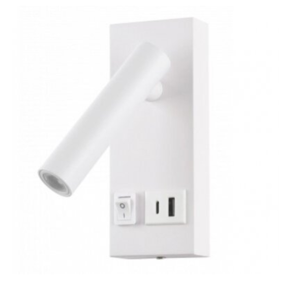 LED sieninis šviestuvas ON/OFF jungiklis, USB