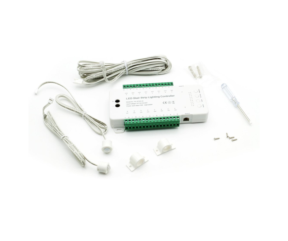 LED PIR laiptų valdiklis 16 pakopų 2600-00
