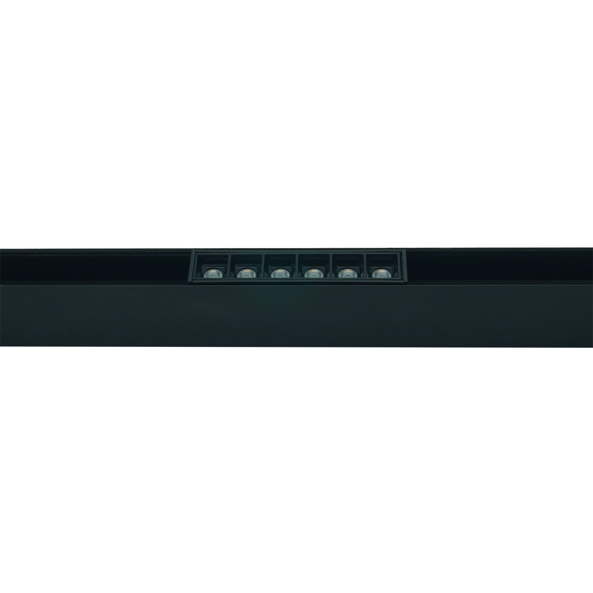 Juodas magnetinis šviestuvas LENTI XS 6W CCT, 48 V