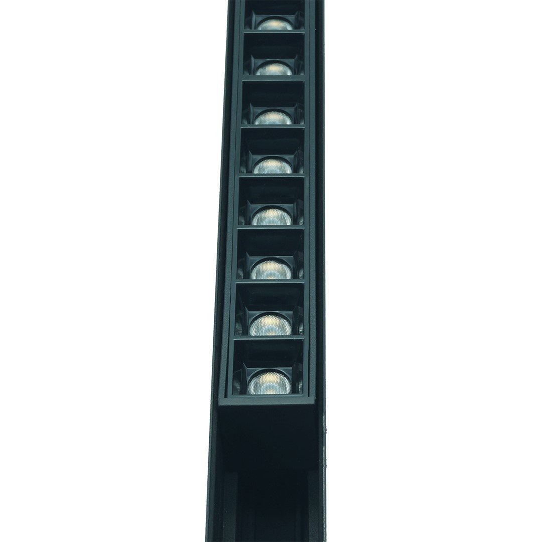 Juodas magnetinis šviestuvas LENTI XS 6W CCT, 48 V