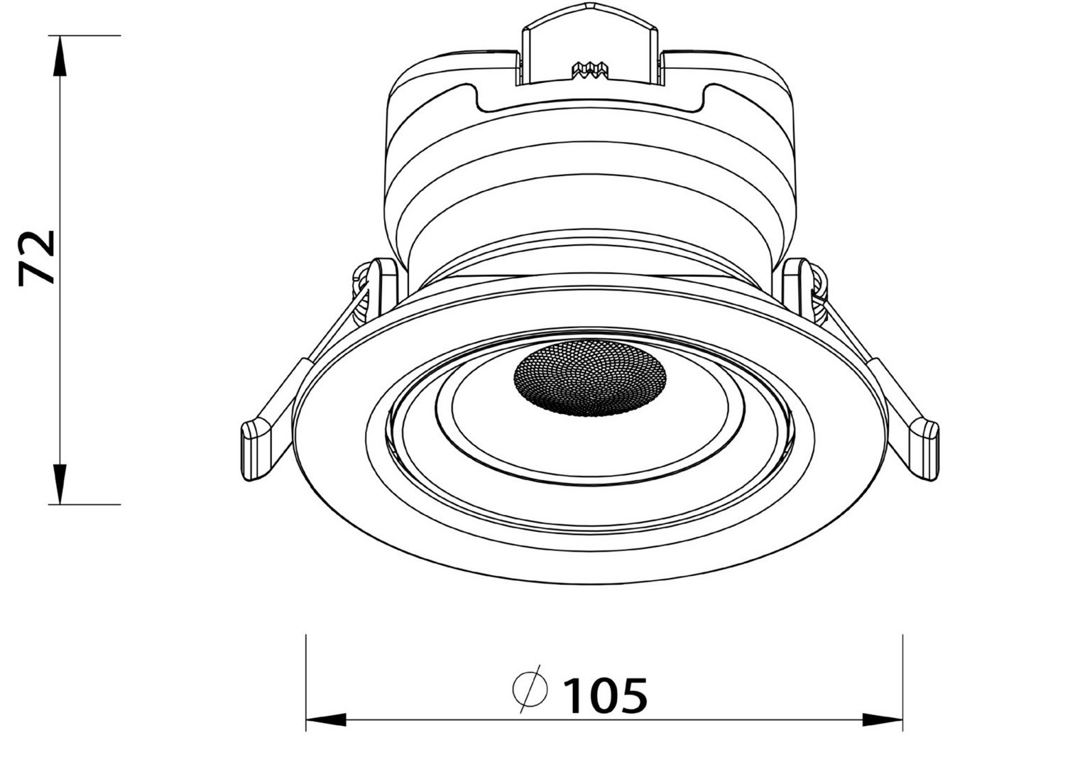 Dekolight įleidžiamas šviestuvas Surtur Tilt 83, 9 W, 2700/3000/4000 K, 565457