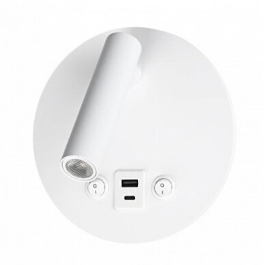 LED sieninis šviestuvas su USB